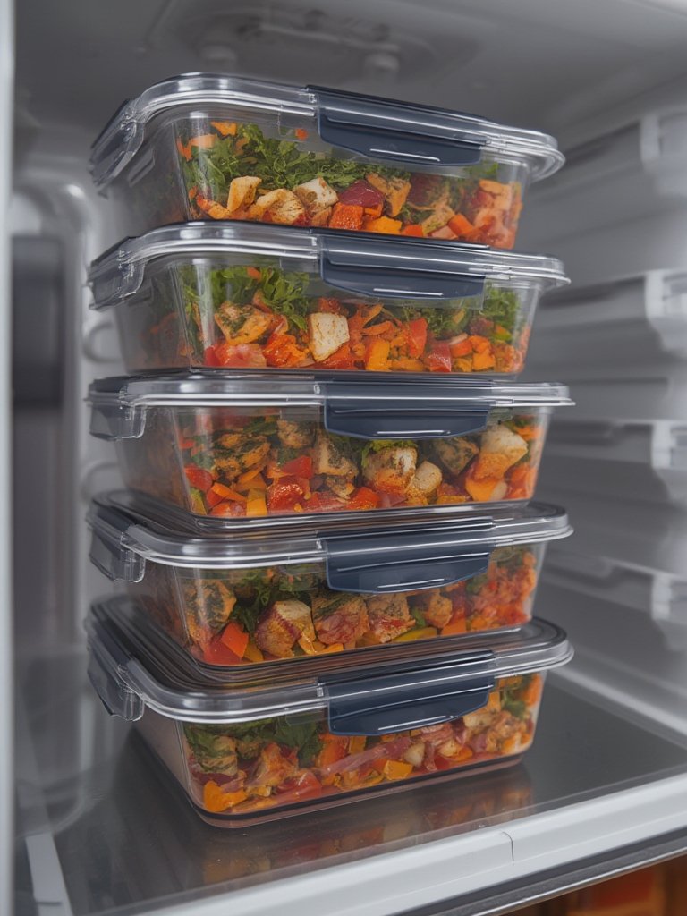 food containers in action