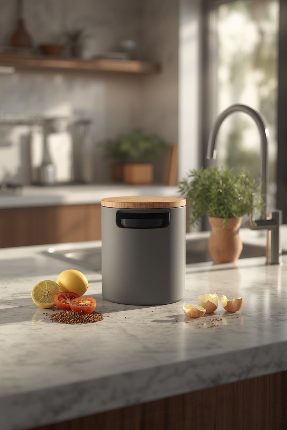 countertop compost bin - Illustration 1