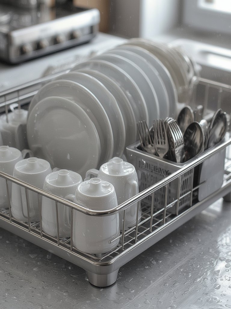 dish rack in action